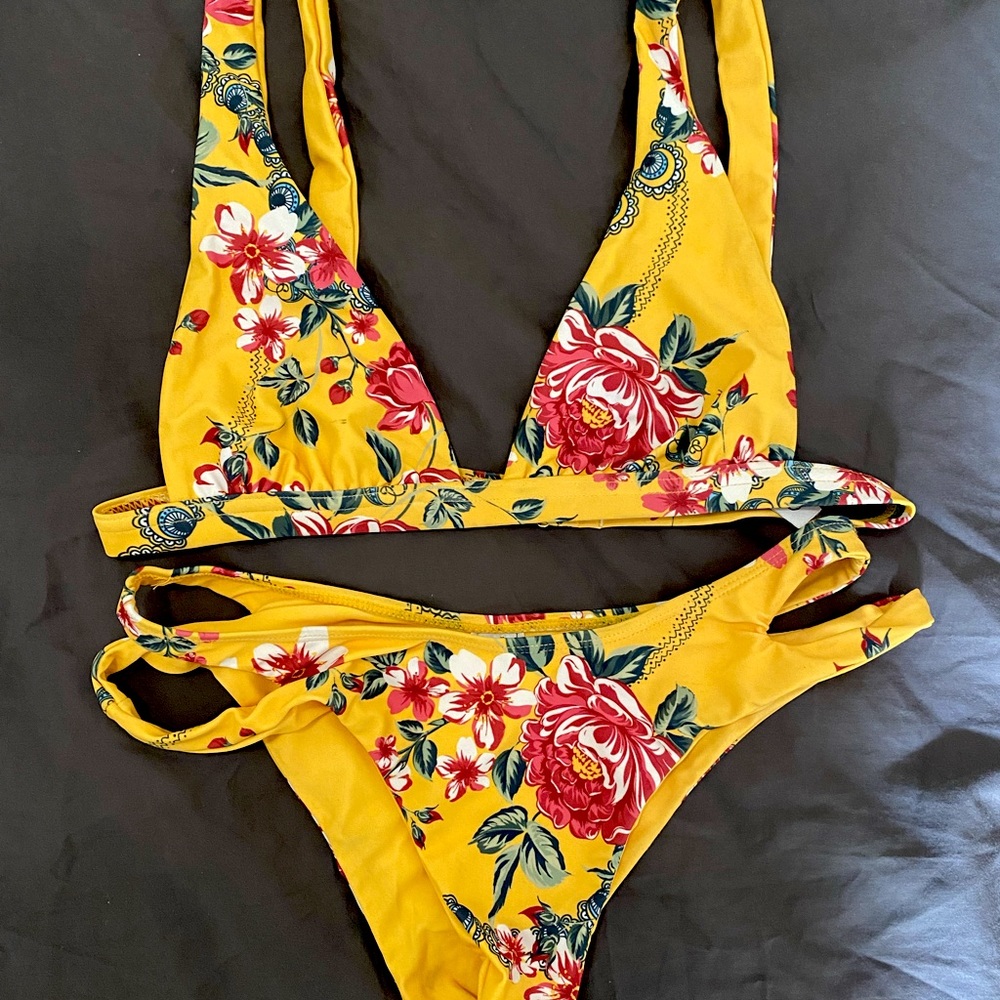 Showpo Yellow Floral Bikini